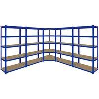 Monstershop Monster Racking T-Rax Corner Shelving Unit & 4x 90cm Garage Storage in Blue | Size: 4x 90 cm