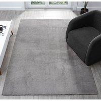 Desire Rugs Comfy Washable Low Pile Living Room Area Rug - Anti-Slip Felt Backing in Dark Grey | Size: 200 cm x 280 cm