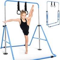 Kayman Foldable Gymnastics Horizontal Bar with Hand Protection in Blue | Size: Medium