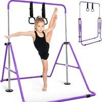 Kayman Foldable Gymnastics Horizontal Bar with Hand Protection in Purple | Size: Medium