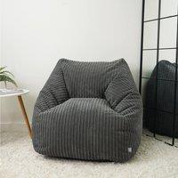 rucomfy Beanbags rucomfy Indoor Large Snuggle Bean Bag Chair - Adults Jumbo Cord in Grey