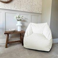 rucomfy Beanbags rucomfy Indoor Large Snuggle Bean Bag Chair - Adults Jumbo Cord in Ivory