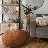 rucomfy Beanbags rucomfy Indoor Snug Pouffe - Comfortable Bean Bag Footstool in Burnt Orange