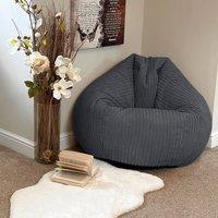 rucomfy Beanbags rucomfy Jumbo Cord Slouchbag - Indoor Classic Bean Bag for Adults in Grey