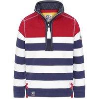 Lazy Jacks Boy's Striped Quarter Zip Sweatshirt | Size: 1-2 Years