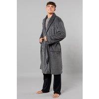 Tokyo Laundry Men's Plush Shawl Collar Dressing Gown in Navy | Size: Large