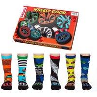 United Oddsocks Men's Odd Socks Novelty Mismatched 3 Odd Pairs Car Wheels | Size: 12.5-5.5
