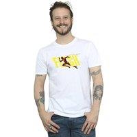 DC Comics Men's The Flash Lightning Dash T-Shirt in White | Size: 2XL