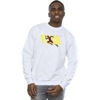 DC Comics Men's The Flash Lightning Dash Sweatshirt in White | Size: 2XL