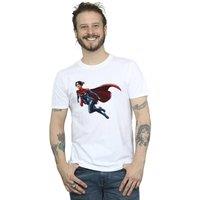 DC Comics Men's The Flash Supergirl T-Shirt in White | Size: Medium