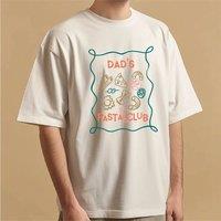 The Alphabet Gift Shop Men's Dad's Pasta Club T-Shirt in White | Size: 2XL