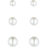 Anne Klein Jewellery Women's Faux Pearl Trio Stud Earring Set - Gold