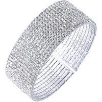 Anne Klein Jewellery Women's Silver Pave Cuff Bracelet - Silver & Crystal