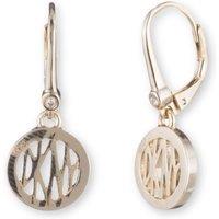 DKNY Women's Gold Logo Drop Earrings - Gold