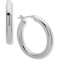 DKNY Women's 30mm Chunky Hoop Earrings - Silver
