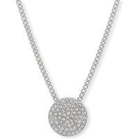 DKNY Women's Silver Pave Crystal Pendant Necklace - Silver & Crystal