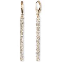 DKNY Women's Micropave Linear Earrings with Crystals - Gold & Crystal