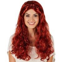 tectake Women's Renaissance Queen Wig in Red