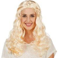 tectake Women's Medieval Courtier Wig in Yellow