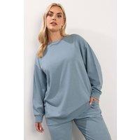 Yours Women's Crew Neck Sweatshirt in Baby Blue | Size: 14