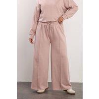 Yours Women's Wide Leg Joggers in Light Pink | Size: 30-32