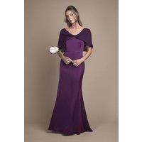 Coast Women's Chiffon Bardot Satin Bridesmaid Dress in Grape | Size: 8