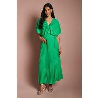 Coast Women's Maternity Pleat Wrap Dress in Green | Size: 8