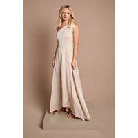 Coast Women's Teen One Shoulder Bow Bridesmaid Dress in Champagne | Size: 14-15 Years