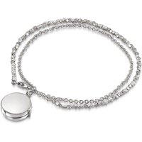 LOVELOX Lockets Women's Nugget Round Locket Bracelet in Silver