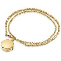 LOVELOX Lockets Women's Nugget Round Locket Bracelet in Gold