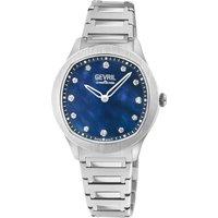 Gevril Women's Morcote, Swiss Quartz Watch, Blue MOP Dial, 316L Sapphire Crystal in Silver