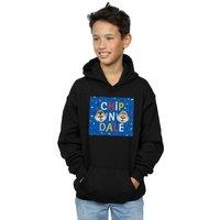 Disney Boy's Chip N Dale Blue Frame Hoodie in Black | Size: 9 Years