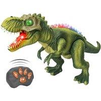 Alivio 7 Color LED Mist Spray Remote Control Dinosaur T-Rex Kids Toy in Green