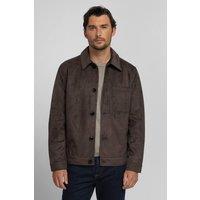 Steel & Jelly Men's Backford - Faux Suede Jacket in Brown | Size: Medium