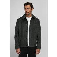 Steel & Jelly Men's Backford - Faux Suede Jacket in Charcoal | Size: Large