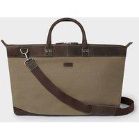 OSPREY LONDON Men's The Hunter Canvas & Leather Weekender in Khaki
