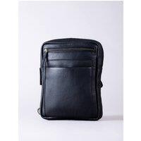 Lakeland Leather Men's 'Explorer' Leather Messenger Bag in Black