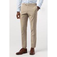 Alexandre Silver Label Men's Stone Blue Check Tailored Fit Trouser in Nude | Size: 42R