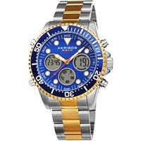 Akribos Men's Gilded Abyss 44mm Smart Quartz Diver
