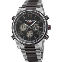 Akribos Men's Gilded Apex 45mm Smart Quartz in Silver