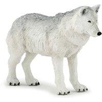 Papo Wild Animal Kingdom Polar Wolf Toy Figure, Three Years or Above, White (50195)