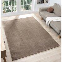 Desire Rugs Comfy Washable Low Pile Living Room Area Rug - Anti-Slip Felt Backing in Beige | Size: 60 cm x 200 cm