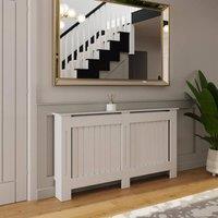 FWStyle Vertical Slat Large White Radiator Cover (H) 82.3 (W) 152cm (D) 19cm