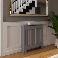 FWStyle Vertical Slat Small Grey Radiator Cover (H) 82.3 (W) 78cm (D) 19cm