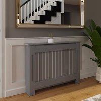 FWStyle Vertical Slat Medium Grey Radiator Cover (H) 82.3 (W) 112cm (D) 19cm
