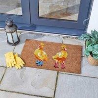 Marco Paul Multicoloured Coir Ducks in Wellies Nonslip Doormat 75x45cm | Size: Medium