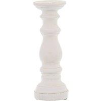 Hill Interiors Ceramic Column Candle Holder in White