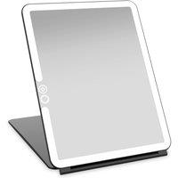 LUNA London Eclipse Travel Mirror | LED Lighted Rechargeable Vanity Makeup Mirror in Black | Size: 1 Pack