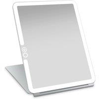 LUNA London Eclipse Travel Mirror | LED Lighted Rechargeable Vanity Makeup Mirror in Grey | Size: 1 Pack