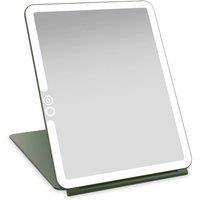 LUNA London Eclipse Travel Mirror | LED Lighted Rechargeable Vanity Makeup Mirror in Green | Size: 1 Pack